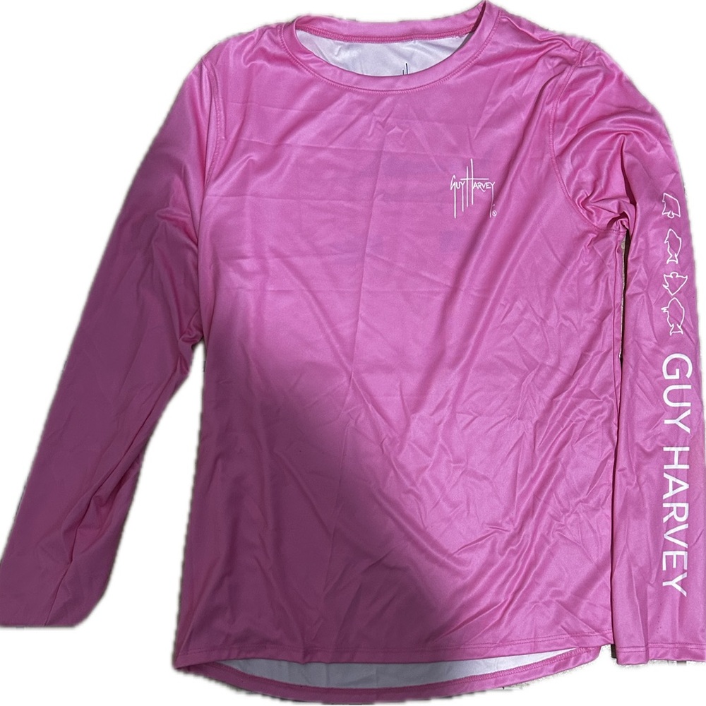 Guy Harvey Pink Swim Coverup with Long Sleeves